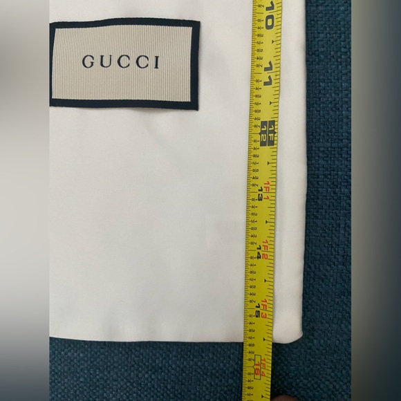 Authentic Gucci Dust Bag for Shoes/ Bags Satin w Black Ribbon Size 6.25” X 15.5” - Picture 11 of 11